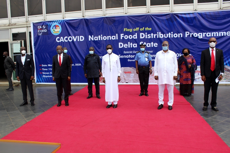 COVID-19: CA-COVID’s food distribution flags-off in Delta; Okowa inspects ware house
