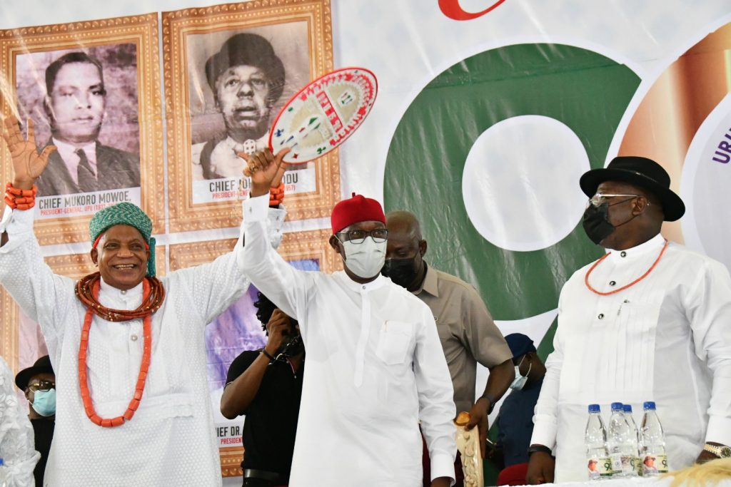 New Nigeria: Urhobo to build alliances with ethnic groups, says Taiga; Okowa lauds socio-cultural group’s input to nation’s growth