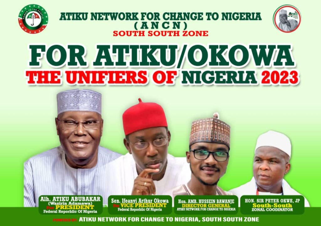 ANCN South South Zone for Atiku/Okowa – The Unifiers of Nigeria congratulates Oborevwori on S’Court victory