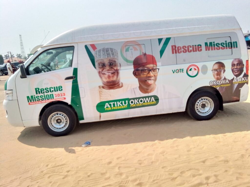 Delta PDP Campaign Council delivers 25 branded high roof buses to coordinators for LGA campaigns