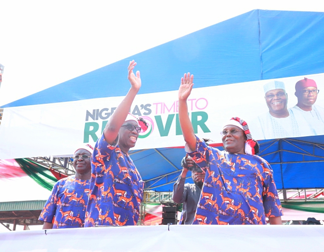 Mission to rescue, rebuild Nigeria is to provide good governance, says Atiku, as Okowa urges total rejection of Muslim-Muslim ticket