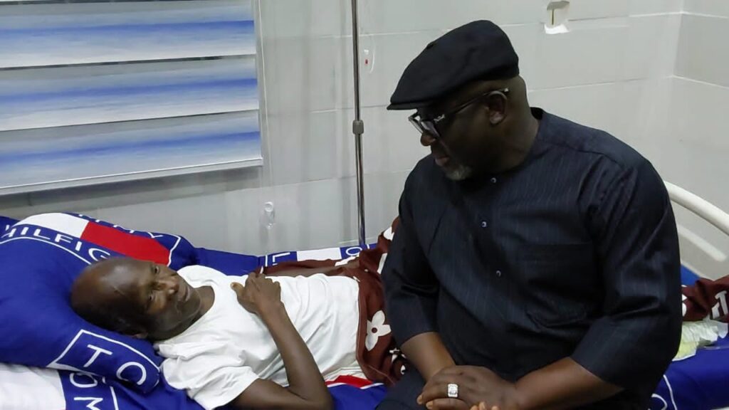 Oborevwori visits ailing Kokori, takes over hospital bills; picks bills of 2 other patients