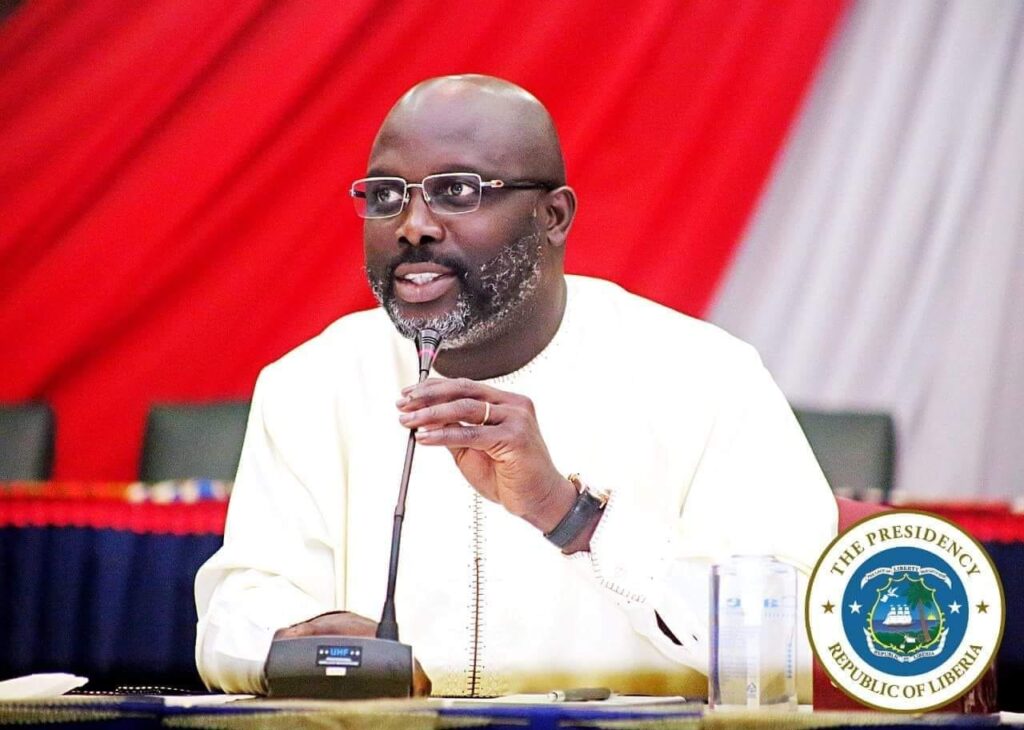 President Weah addresses Liberians on losing election
